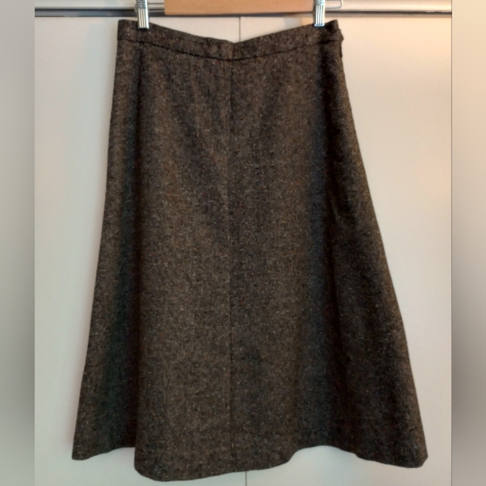 BROWN TWEED SKIRT